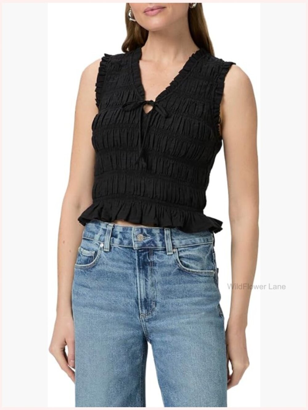 Sleeveless Smocked Square Neck Tank Top